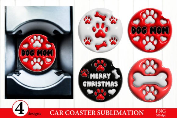 Download Puff Dog Car Coaster PNG. 3D Inflated - Car coaster png Collection
