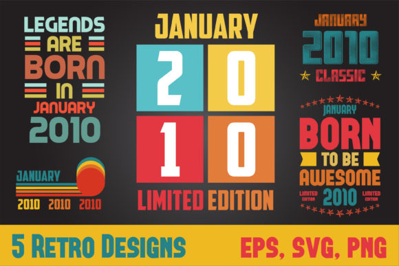 Download 5 Retro Designs - January 2010 - Retro designs Collection