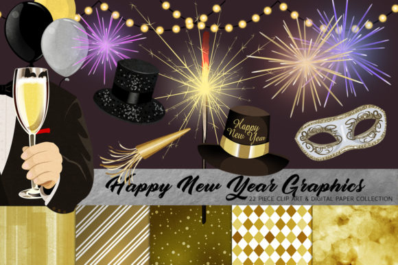 Download Happy New Year Clip Art Set - Premium Resources