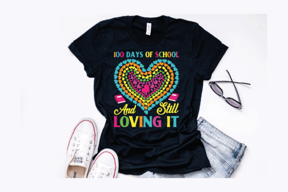 Download Cute 100 Days of School Hearts Design - Hearts design Collection