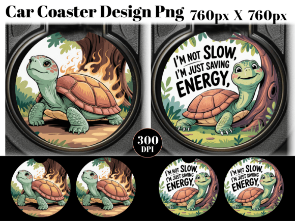 Download I'M NOT SLOW Car Coaster PNG Sublimation - Car coaster png Collection